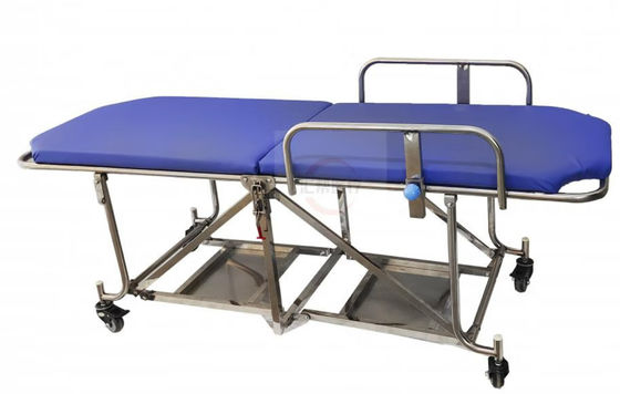 Cáng y tế chống sắt không có bánh xe, dễ làm sạch và vệ sinh, bền bỉ khi sử dụng trong bệnh viện, được thiết kế để chuyển bệnh nhân an toàn